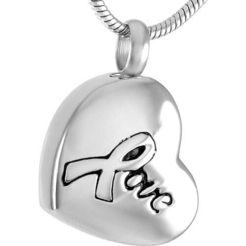IJD9308 2017 Newest Womens Accessories Stainless Steel Silk Ribbon Heart Charm Urn Keepsake Cremation Jewelry Necklace For Ash