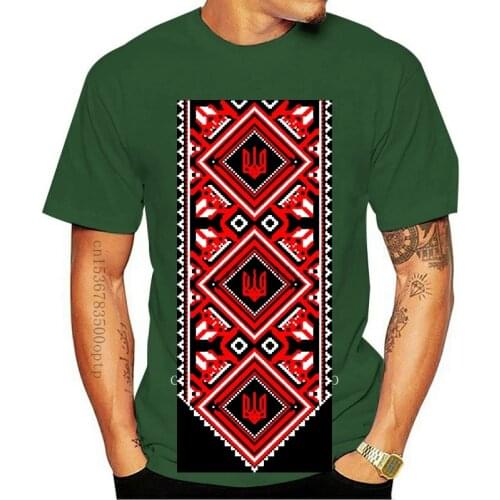 New t shirt 2021 Fashion men t-shirt Ukrainian Embroidered Print Vyshyvanka T-Shirt of Ukraine
