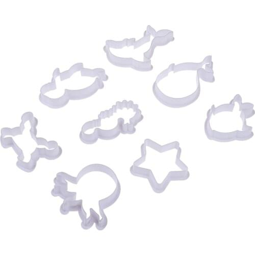 New 8pcs/set Sea Creature Cookie Cutter Mini Cookie for DIY Baking Biscuit Mold Tool