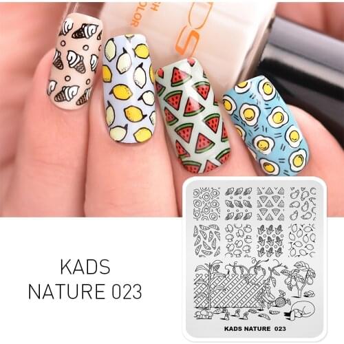NEW Stamping Nail art Template Fruits Ice cream Vegetables Pattern Nail Art Stamping Template Image Nail Printing art Stencils