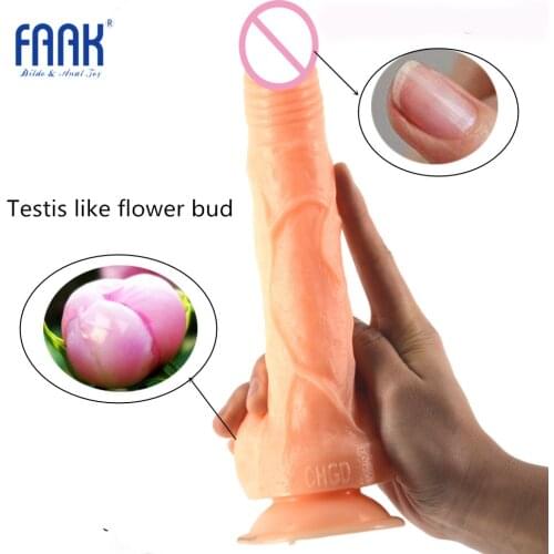 FAAK Factory wholesale long dildo realistic dildos fake penis butt plug sex toys for women discreet package erotic product