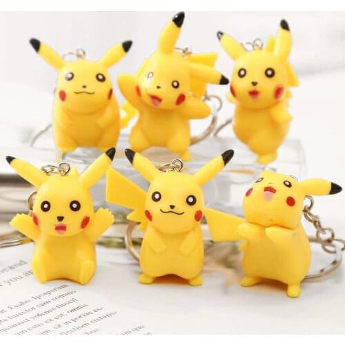 Genuine Pokémon Kawaii Anime Figure Pikachu Silica Gel Keychain Pop It Fdget Toys Schoolbag Pendant Birthday Present