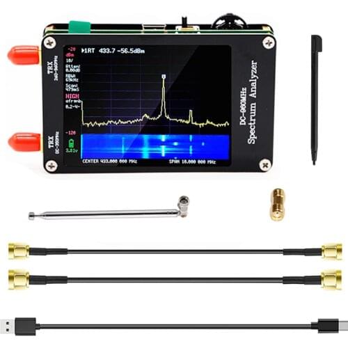 TinySA Spectrum Analyzer V0.1.21 , Handheld Tiny Frequency Analyzer 100kHz to 960MHz MF/HF/VHF UHF Input,Signal Generato