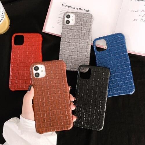 Luxury brand 3D Crocodile leather Hard skin texture phone case for apple iphone 7 8 Plus X XS XR MAX 11 Pro SE 12 back cover