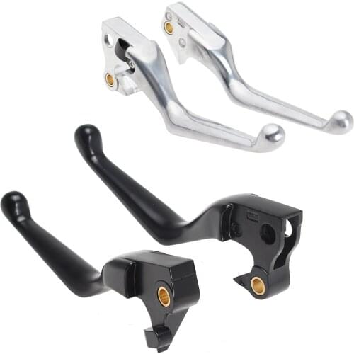 Brake Clutch Levers Black/Silver For Harley Sportster 1200 Roadster XL1200R 2004-2013