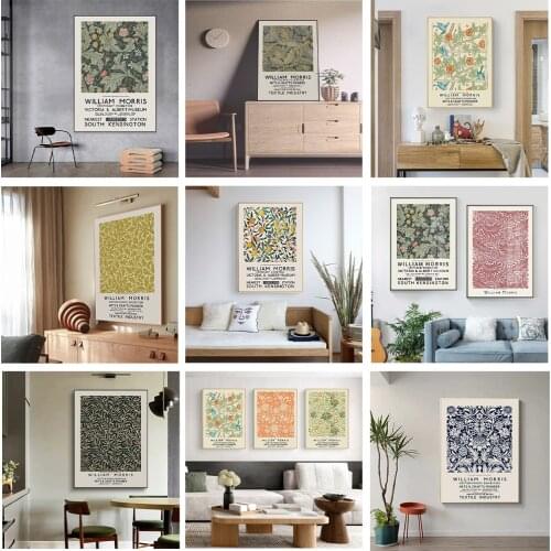 Nordic simple modern William Morris abstract print art aesthetics poster living room decoration picture printing mural