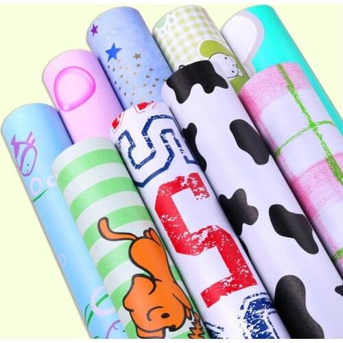 Cartoon characters kids room design Vinyl self-adhesive PVC Wallpaper for children and boys room interior home decoration