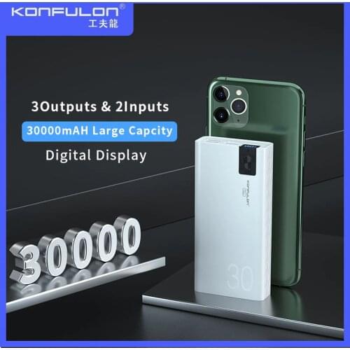 30000mah Power Bank For xiaomi iPhone12 Type C USB C Faster Power bank External Battery Charger For iPhone Poverbank 30000mah