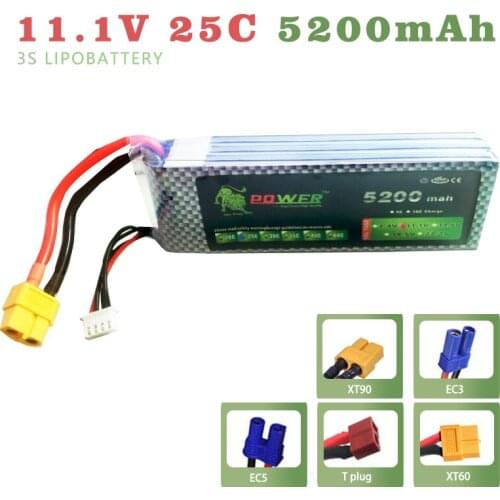 High-Quality Lipo 3S Battery 11.1v 5200mAh 30C LION POWER for RC Helicopter Car Boat Quadcopter Battery Accessories RC Toys