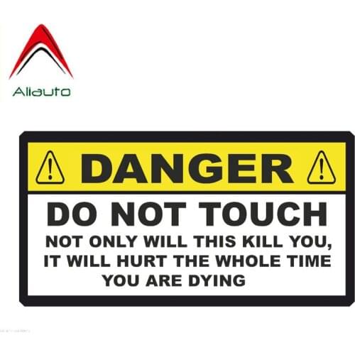 Aliauto Funny Car Sticker DANGER NOT ONLY WILL THIS KILL YOU Accessories Car Decal PVC for BMW E46 15cm*8cm