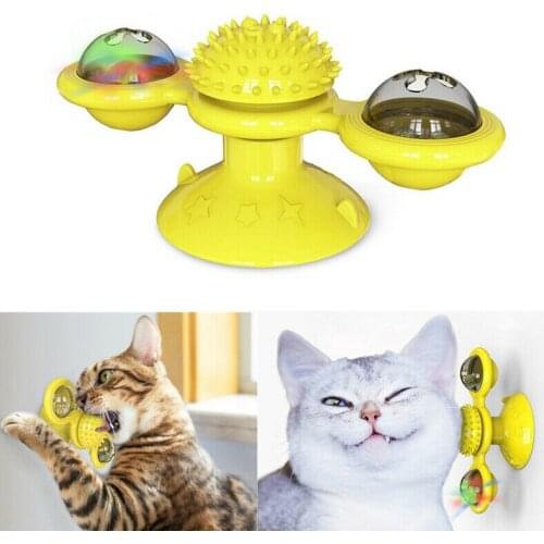 Cat Toy Funny Turntable Teasing Pet Toy Scratching Tickle Cats Hair Brush Cat Toy Cats Hair Brush Funny Cat Toy