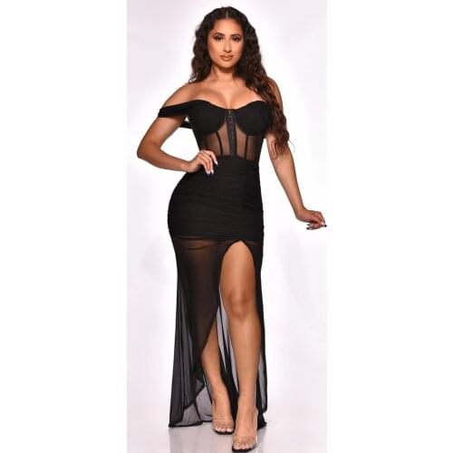 2021 Ins Internet Celebrity Famous Women Dress Solid Color Strapless Lace Skirt