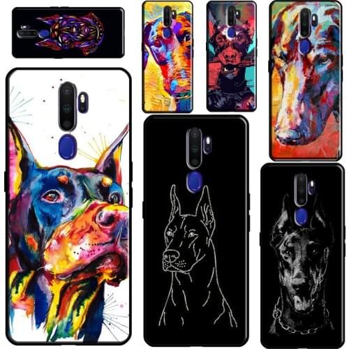 Animals Doberman dog For OPPO A53 A31 A9 A5 2020 F5 F7 A1K A15 A3S A5S A83 A91 A93 A52 A72 Reno2 Z Phone Case