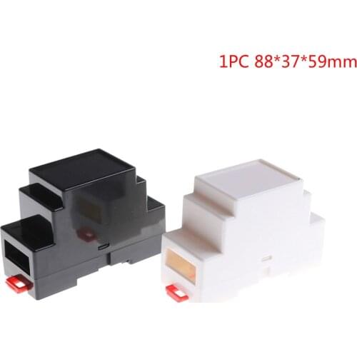 1PCS 88x37x59mm Plastic Electronics Box Project Case DIN Rail PLC Junction Box