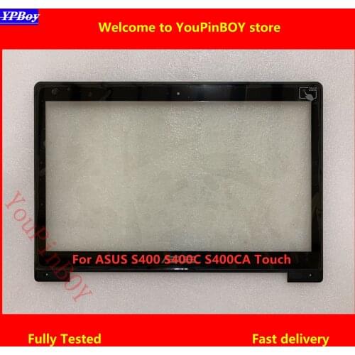 14" Touch Screen Panel Digitizer outer Glass Lens Sensor + Frame for ASUS VivoBook S400 s400c S400CA JA-DA5343RA Touch Screen