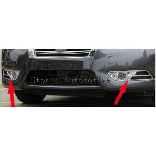 2 Pcs ABS Chrome Front Bumper Fog Lamp Cover Trim for Nissan Sylphy/Pulsar B17 Sedan/Sentra 2012 2013 2014