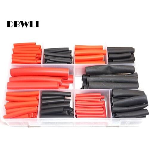 228pcs 3:1 Heat Shrink Tube with Glue Dual Wall Tubing kit Diameter 2.4/3.2/4.8/6.4/7.9/9.5mm Adhesive Lined Sleeve Wrap