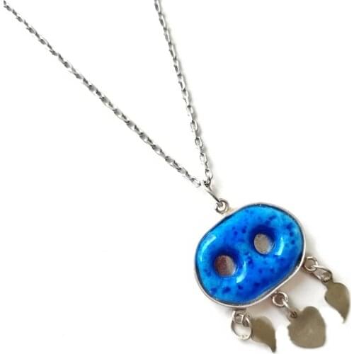 925 Sterling Silver Hercai Series Reyyan Necklace Chalchihuitl Mardin Assyrian Turkish Jewelry Chain Pendant Miran Chalchuite