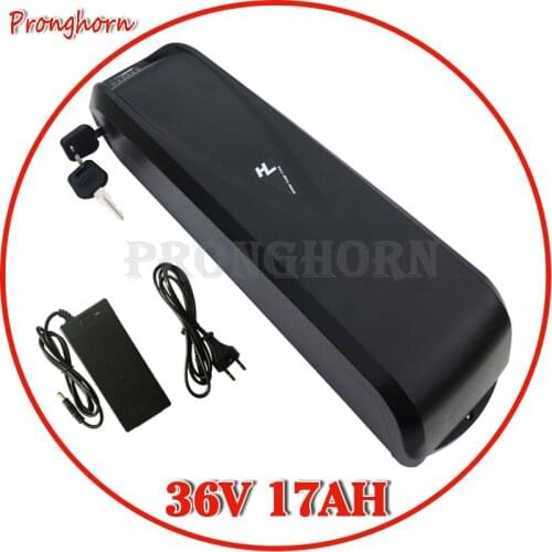 US EU NO tax 36v electric bicycle battery 36v 17ah hailong use for Panasonic cell lithium ebike battery and 42v 2A charger