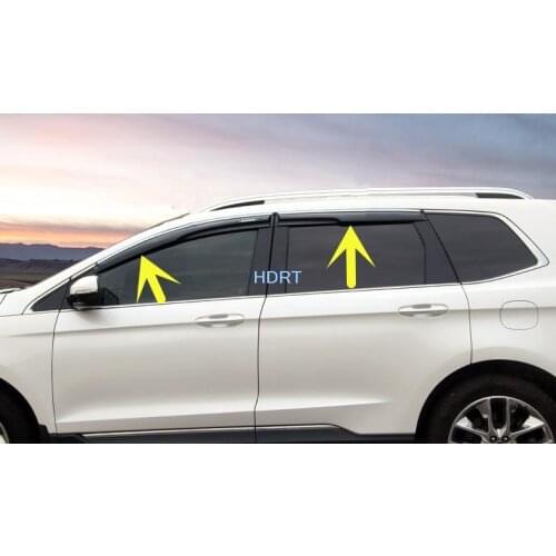 Fit for Ford EDGE Plus 2019 2020 2021 stainless steel Car Auto Accessories Decoration Window Visor Vent Shade Sun Rain Guard