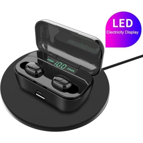 3500mAh Earphones Mini Wireless Headsets Stereo Music Double Earbuds with Microphone Charging Box