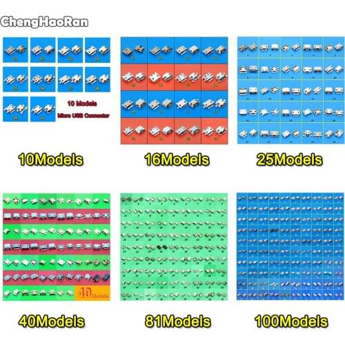 ChengHaoRan micro usb jack connector socket charging Port 5pin 7pin for Samsung HTC Lenovo Huawei ZTE...mobile phone tablet pc