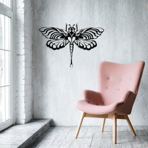 Butterfly Decorative Metal Table Modern Wall Art Geometric Metal Wall Decor Home Office and Living Room for African Themed home
