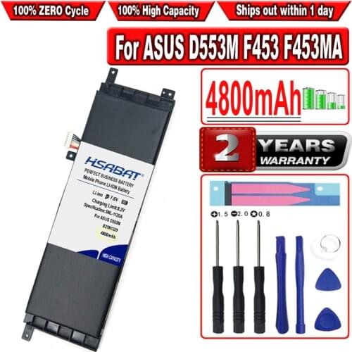HSABAT 4800mAh B21N1329 Battery for Asus D553M F453 F453MA F553M P553 P553MA X453 X453MA X553 X553M X553B X553MA X503M X403M