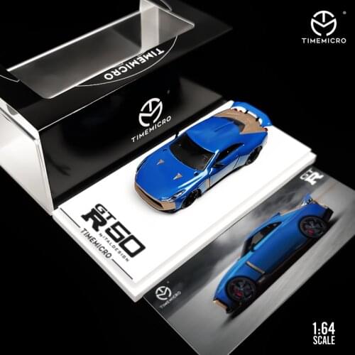 Timemicro 1:64 Nissan GTR 50 Blue Simulation Model Car