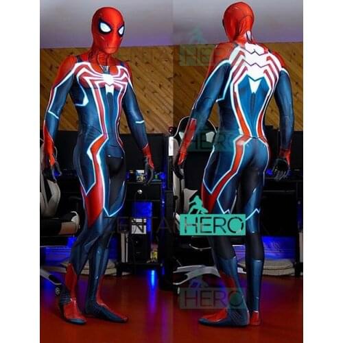 PS4 Velocity Costume Spandx 3D Print PS4 Superhero Cosplay Halloween Zentai Bodysuit