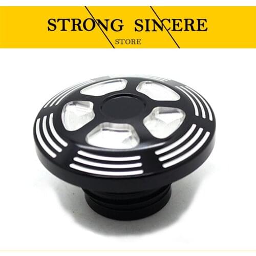 Motorcycle Fuel Gas Tank Cap Black/Chrome Billet Aluminum Fit For Harley sportster XL 883 1200 48 1996-2014