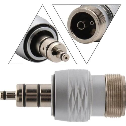 2Holes Metal Adaptor/Coupler Fits Dental High Speed Handpiece Coupling Air Turbine Borden B2