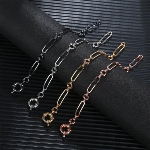 Fashion jewelry 2021 ins style fashion Figure eight bracelet creative sailor buckle chain 18K Gold Plated bracelet women