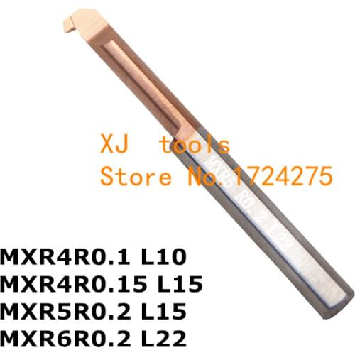 MXR4R0.1 L10/MXR4R0.15 L15/MXR5R0.2 L15/MXR6R0.2 L22,back turning solid carbide tools small bores