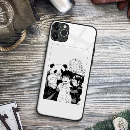 Jujutsu Kaisen Anime Soft TPU Glass Phone Case for IPhone SE 6s 7 8 Plus X Xr Xs 11 12 Mini Pro Max Samsung