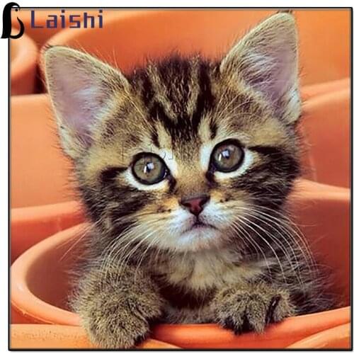 DIY 5D full drill diamond painting cross stitch cute Cup cat mosaic diamond embroidery animal sewing pattern rhinestone bag