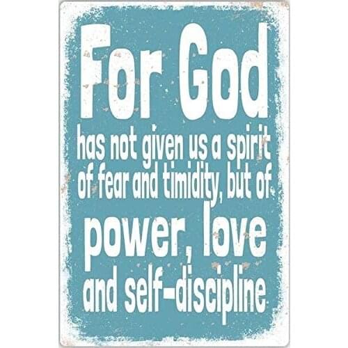 Nobrand Faith in God Retro Metal Tin Signs Vintage Plate Wall Art Wall Decor Home Club Bar Signs 12x8inch A10