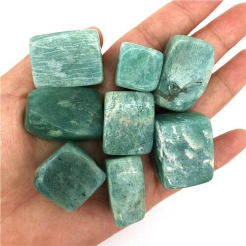 Wholesale 100g Natural Amazonite Crystal Cube Tumbled Stones Healing Meditation Decoration Natural Quartz Crystals