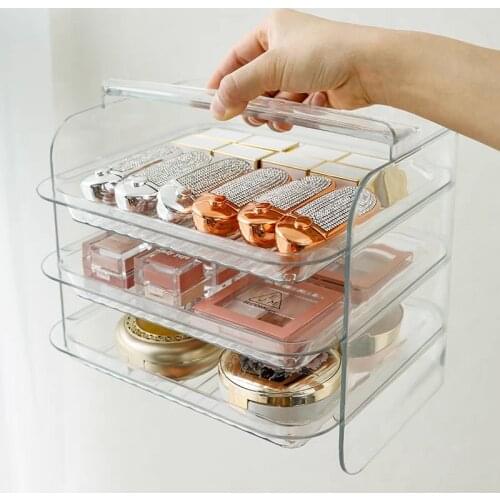 Cosmetic Organiser Finishing Storage Box Case Makeup Drawer Holder Brush Pen Jewellery Display Stand Make Up Cosmetic Organizer
