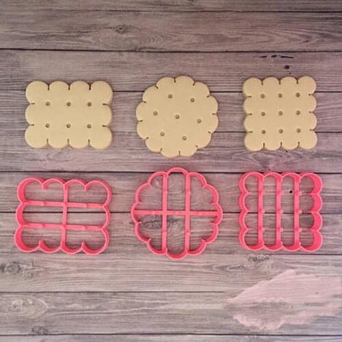 Plastic Round Square Shape Cookie Cutter Cake Mold Biscuit Fondant DIY Cake Decoration Tools Kitchen Baking Mold