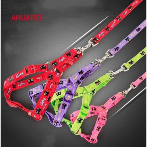 Leash For Dog Harness Leash For Pug Strap Rope Small Dog Harness Leash Set Pet Chest Strap Cute Pomeranian No Pull Adjustable