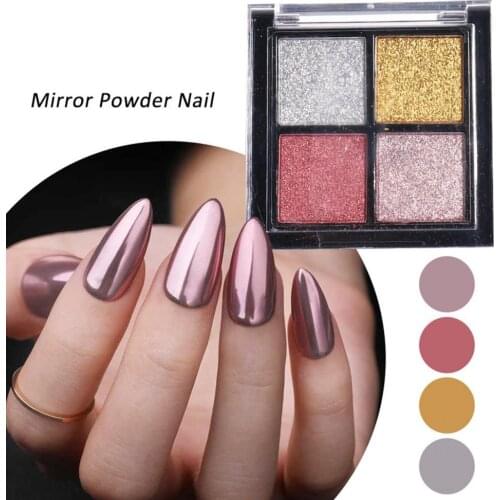 Nail Art Powder Glitter Long Lasting Colorful Chrome Mirror Pigment Nails Decorations DIY Powder for Makeup Nail accessories