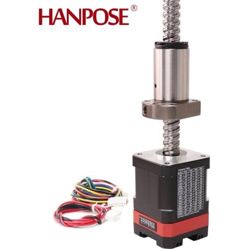 SF1210 40N.cm L200mm long nema17 stepper motor ball screw ESS42-p0x for CNC worm wheel edging machine