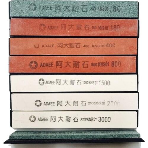 Set of 8 Bars Whetstone Knife Sharpener Sharpening Water Stone For Knives Millstone Abraser Quern-stone Fixed Grinding Stone