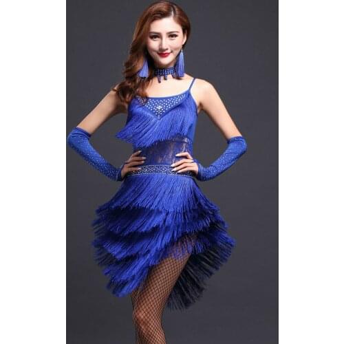 High-grade Adult Female Latin Dance Clothing Dress Tassel Latin Dance Women Dancewear Vestiti Da Ballo