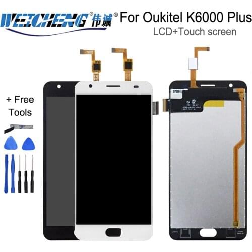 5.5 Inch For Oukitel K6000 Plus LCD Display and Touch Screen Screen Digitizer Assembly Replacement +Tools +Adhesive