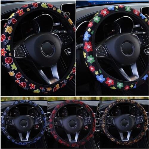 1Pcs Fresh style Car Steering Wheel Cover Anti-slip Car Styling Elastic 38cm Steering Covers Universal Car Interior Accessories