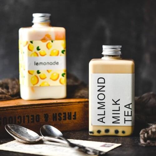 10pcs Net red ice coffee cup transparent packaging party bubble tea cup fresh juice bottle wine plastic bottles with lid 300ml