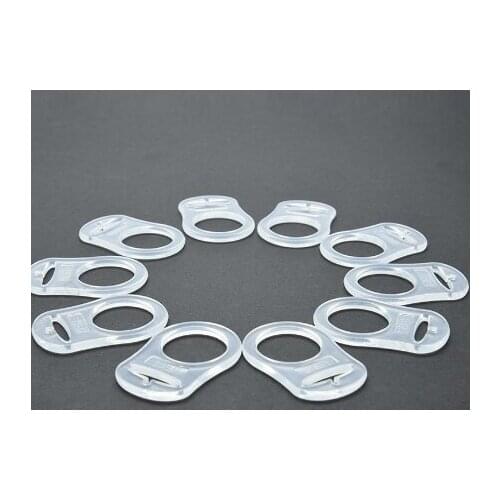 10Pcs Silicone Adapter Rings Baby Pacifier Ribbon Clips J6G0