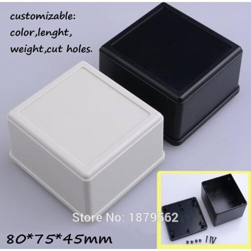 [2 colors] 80*75*45mm small plastic enclosure abs PLC electronic project box housing DIY instrument junction control outlet case
